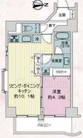 ルジェンテ・リベル上野稲荷町 4階 間取り図