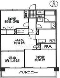 バームハイツ錦糸町 9階 間取り図