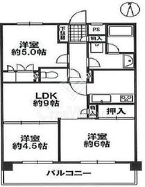バームハイツ錦糸町 9階 間取り図