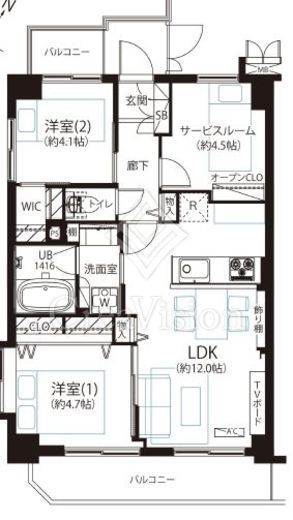 ニューキャピタル押上 4階 間取り図