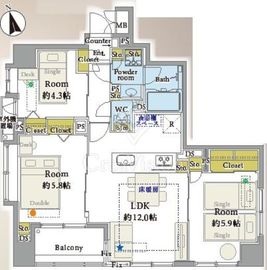 藤和シティホームズ上野山伏町 4階 間取り図