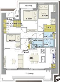 サンピア橋場 9階 間取り図