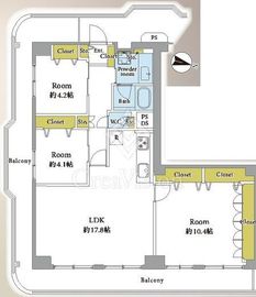 メイツ桜新町 3階 間取り図