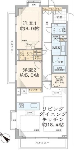 カスタリア茅場町 3階 間取り図
