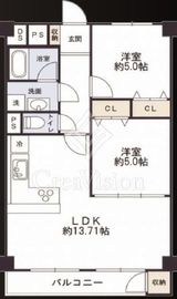 弦巻ハイツ 11階 間取り図