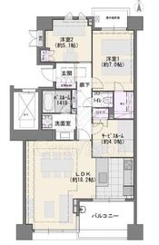 ライオンズスクエア用賀 8階 間取り図