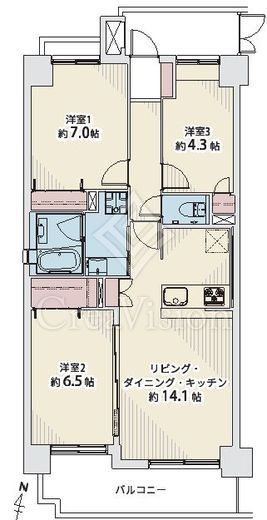 ファミール荻窪 3階 間取り図