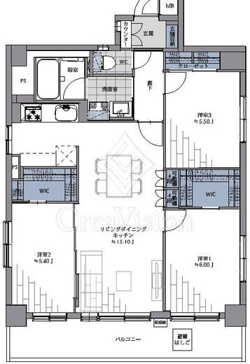 リモージュ南台 9階 間取り図