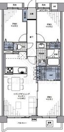 桜上水ハイム 4階 間取り図