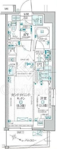 デュオステージ中野 2階 間取り図