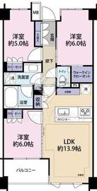グランツオーベル中野 1階 間取り図