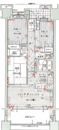 東京テラス 8階 間取り図