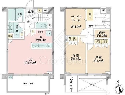 羽根木の森レジデンス 地下1階 間取り図