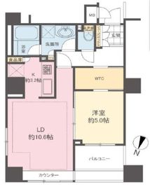 ルネ神楽坂 13階 間取り図