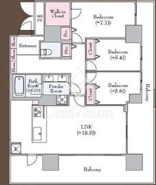 深沢ハウス 6階 間取り図
