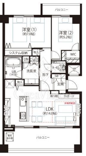 プラウド浜田山 4階 間取り図