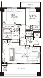 プラウド浜田山 4階 間取り図