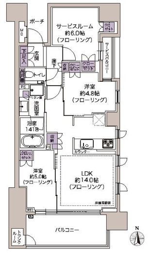 カスタリア銀座3 5階 間取り図