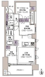 カスタリア銀座3 5階 間取り図