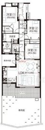 フラッツ鷺ノ宮 1階 間取り図