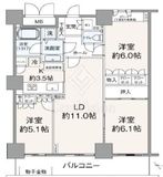 リーデンスタワー 24階 間取り図