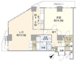 カスタリア高輪台 16階 間取り図