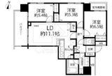 ブランズタワー南千住 (アクレスティ南千住) 24階 間取り図