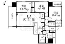 ブランズタワー南千住 (アクレスティ南千住) 24階 間取り図