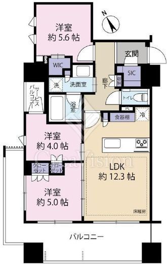 アトラス日暮里マスターコート 8階 間取り図