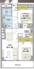 ボーン赤坂 3階 間取り図