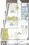 築地永谷コーポラス 2階 間取り図