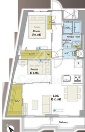 築地永谷コーポラス 2階 間取り図