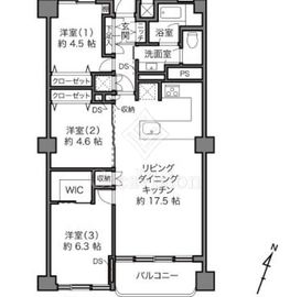 シャトー東洋 3階 間取り図