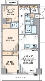 マイキャッスル月島 2階 間取り図