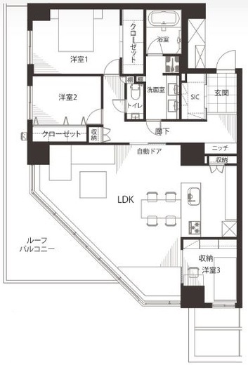 カスタリア新富町4 19階 間取り図