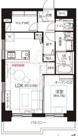 ローレル麻布十番 6階 間取り図