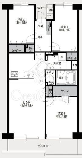 メゾン田町 11階 間取り図