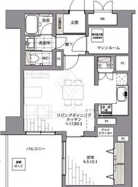 ペアシティルネッサンス 4階 間取り図