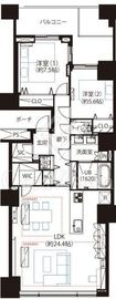 ワールドシティタワーズ アクアタワー 25階 間取り図