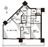 シティタワー品川 25階 間取り図