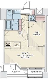 パレ・ソレイユ東京日本橋 4階 間取り図