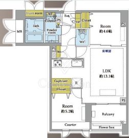 シティハウス日本橋 4階 間取り図