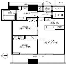 WORLD TOWER RESIDENCE 28階 間取り図