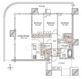 HARUMI FLAG SUN VILLAGE T棟 (晴海フラッグ サンヴィレッジ T棟) 38階 間取り図