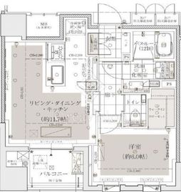 アトラス麻布十番 8階 間取り図