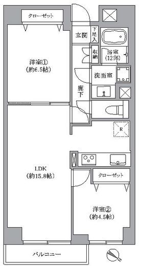 ライフコア押上 3階 間取り図
