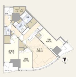 THE TOYOMI TOWER MARINE&SKY EAST 25階 間取り図