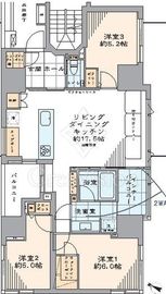 ブラントン日本橋小伝馬町 6階 間取り図