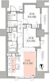 グランスイート白金高輪 14階 間取り図