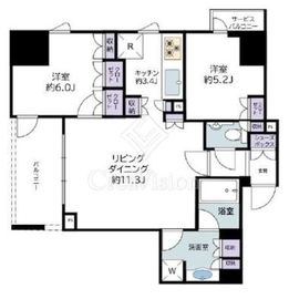 インプレストタワー芝浦エアレジデンス 8階 間取り図